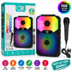 Pl-4805 Karaoke Mikrofonlu Speaker Hoparlör BT - SD - USB Sarjlı RGB Işıklı DC 5 V - AUX 8 Inc BT-8109