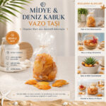 Poşetli Renkli Mix Midye - Deniz Kabuk Vazo Taşı
