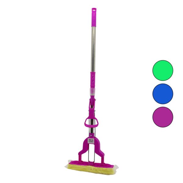 Pva Mop Sıkma Kollu - Sünger Mop Krom Uzayan Sap - 75-95cm+renkli Pls.başlık - 115cmbrkt-910262