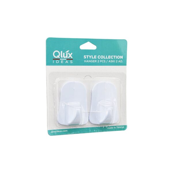 Qlux L-00735 2pcs Opak Beyaz Plastik Askı