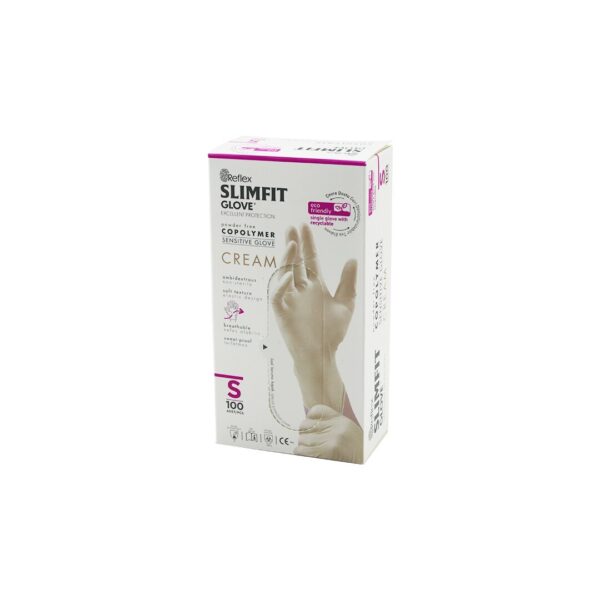 Reflex Slimfit Glove Kod-030 S Krem Pudrasız Muayene Eldiven 100lü