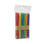 Renkli - 1000 Adet Ahşap Elişi - Dil Çubuk 15 cm X 1.8 cm