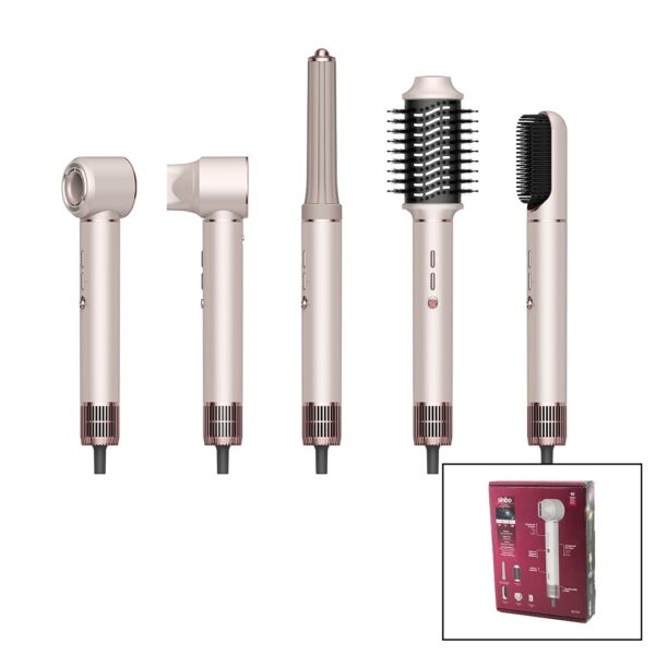 Rose Gold Air Brush 5in1 - Bukle-Hacimle-Düzleştir-2-Fırça Saç Kurutma - Şekil Makinesi 1300w3-Kdm.hız - Derece Shd-1729