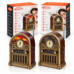 Saatli - İbreli Şömineli Radyo - Retro Am - Fm - Sw USB - Type-C Sarjlı BT - Tf - USB Speaker Yg-6040 Pl-4733