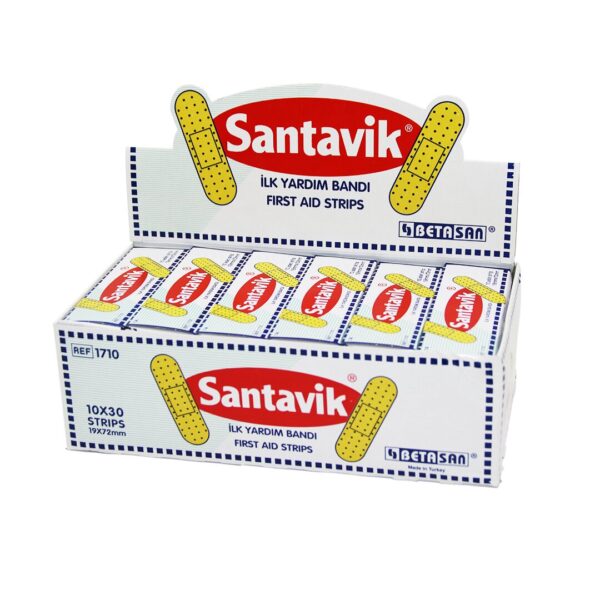 Santavik 10 X 30 Yara Bantı - 1 Kutu İçinde 300 Adet Yara Bandı Vardır