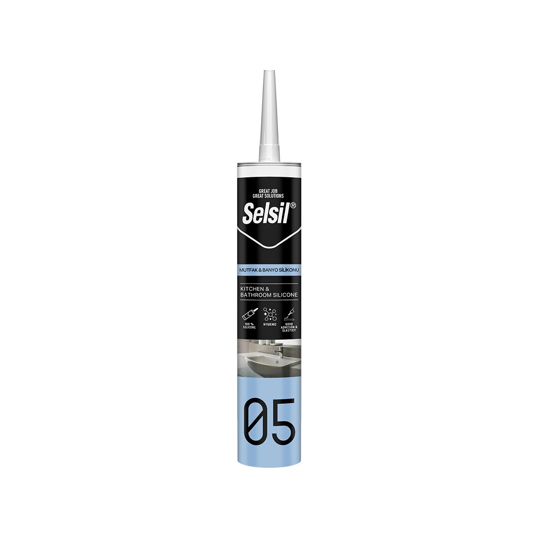 Selsil 05 Şeffaf Mutfak ve Banyo Silikon 280 ml