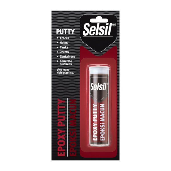 Selsil Epoxy Putty - Epoksi Macun Isıya Dayanıklı Yapıştırcı 57 gr Ahşap - Metal - Cam - Seramik