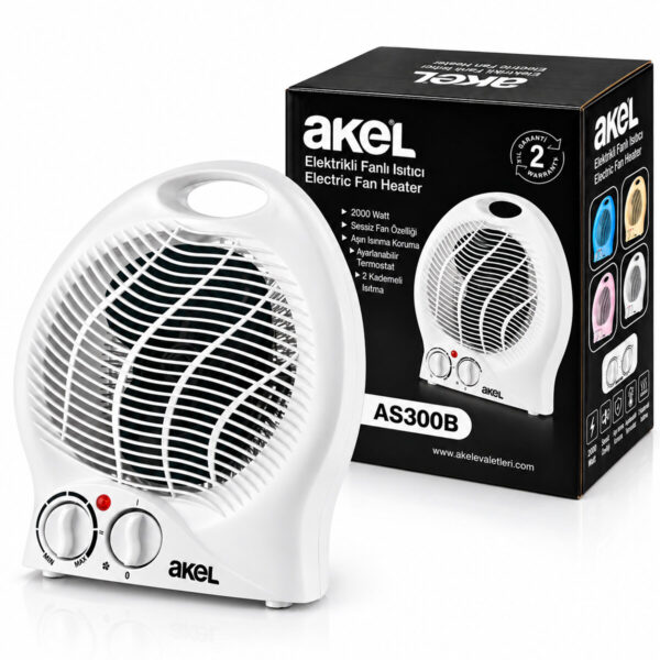 Sıcak - Soğuk Elektrikli Fanlı Isıtıcı 2 Kademe Hız Ayar Hızlı Isıtma - Sessiz Fan 2000 W As-300b