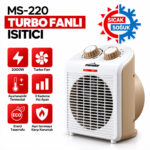 Sıcak - Soğuk Turbo Fanlı Isıtıcı 3 Kademe Hız Ayar 2000 W Ms-220