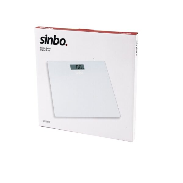 Sinbo Sbs-4451 Dijital - Pilli Beyaz Cam Banyo Baskül Terazi Tartı LCD Ekran 180 kg/100 gr 26x26cm
