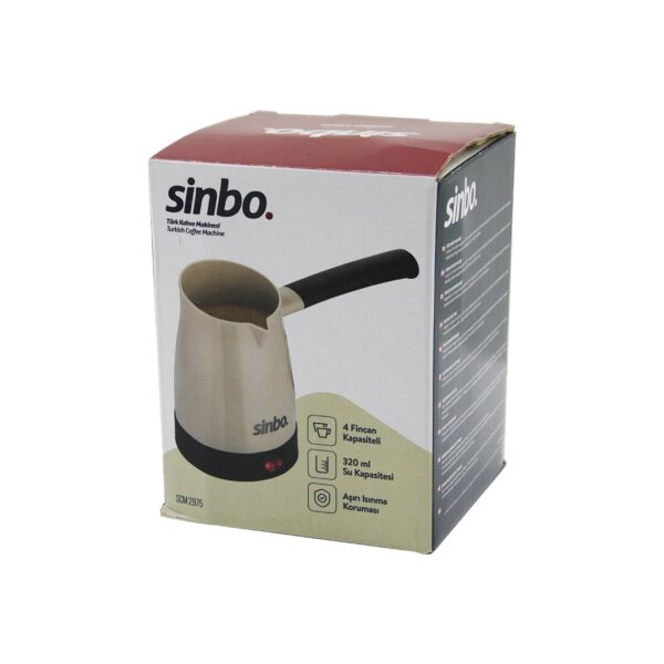 Sinbo Scm-2975 Elektrikli Cezve Pls.türk Kahve Makine Çelik Gizli Rezistans700w 4 Fincan - 320mltak-Çıkar Kulp