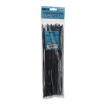 Siyah 3.6x300mm Plastik Cırt Kelepçe 100pcs