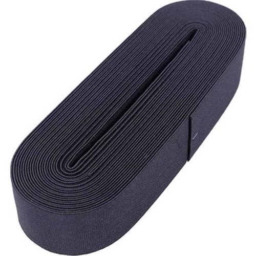 Siyah - 4 cm Paça Lastik Yassı Geniş 10 m.