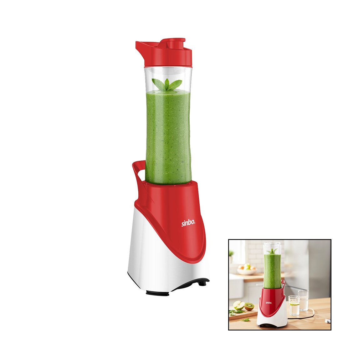 Smoothie Blender 570 ml Şişe 4 Lü Çelik Bıçak 300 W Turbo Motor Shb-7508
