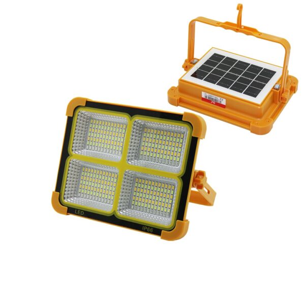 Solar LED Light Çakarlı Solar Projektör - Powerbank Kamp - Dış Mekan Güneş Enerjili 12000 mAh- 84x4 - 336led