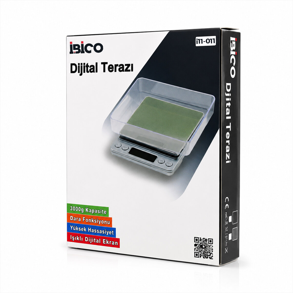 Superıor Mını I-2000 3000 gr/0.1 gr Mini - 10.5x13cm Hassas Tartı - Terazi Şeffaf Pls.kapak Pilli