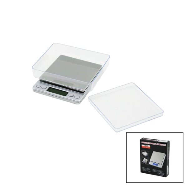 Superıor Mını I-2000 3000 gr/0.1 gr Mini - 10.5x13cm Hassas Tartı - Terazi Şeffaf Pls.kapak Pilli