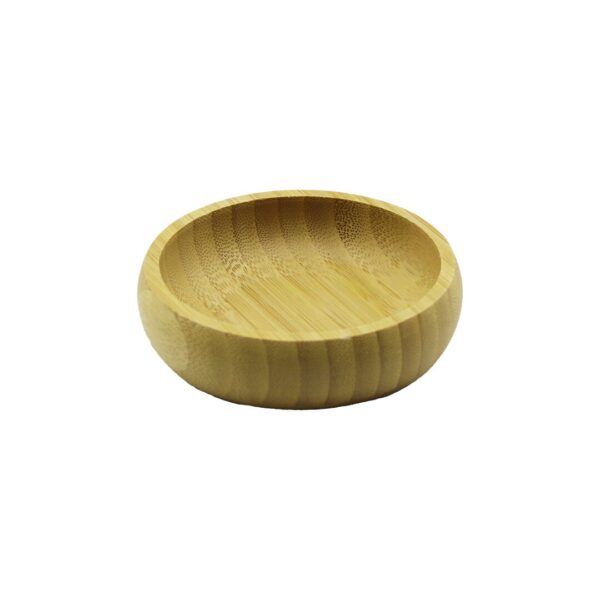 Tekli - Mini - 8.5 cm Ahşap Bambu Çerezlik - Lokumluk Kase