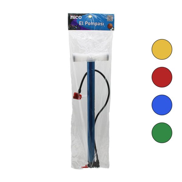 Ters Basmalı Metal Gövde Plastik Kol İran El Pompası 55 cm Top - Bisiklet - Motor Ayaklık Aparatlı