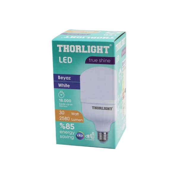 Thorlıght T-30b 30 W E27 Torch T-Shape Beyaz LED Ampul 2580 Lumen - 6400k - 18000 Saat - 2835 Smd LED