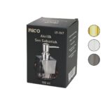 Tombul Kare - Prizma Şeffaf - Renkli Akrilik - Mika Kristal Sıvı Sabunluk 180 ml