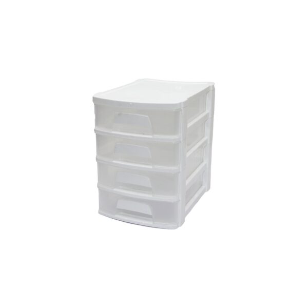 Tonton - No:2 Çekmece 4 Katlı 16.5x21.5x24cm Beyaz veya Siyah Herhangi Bir Renk Gönderilir