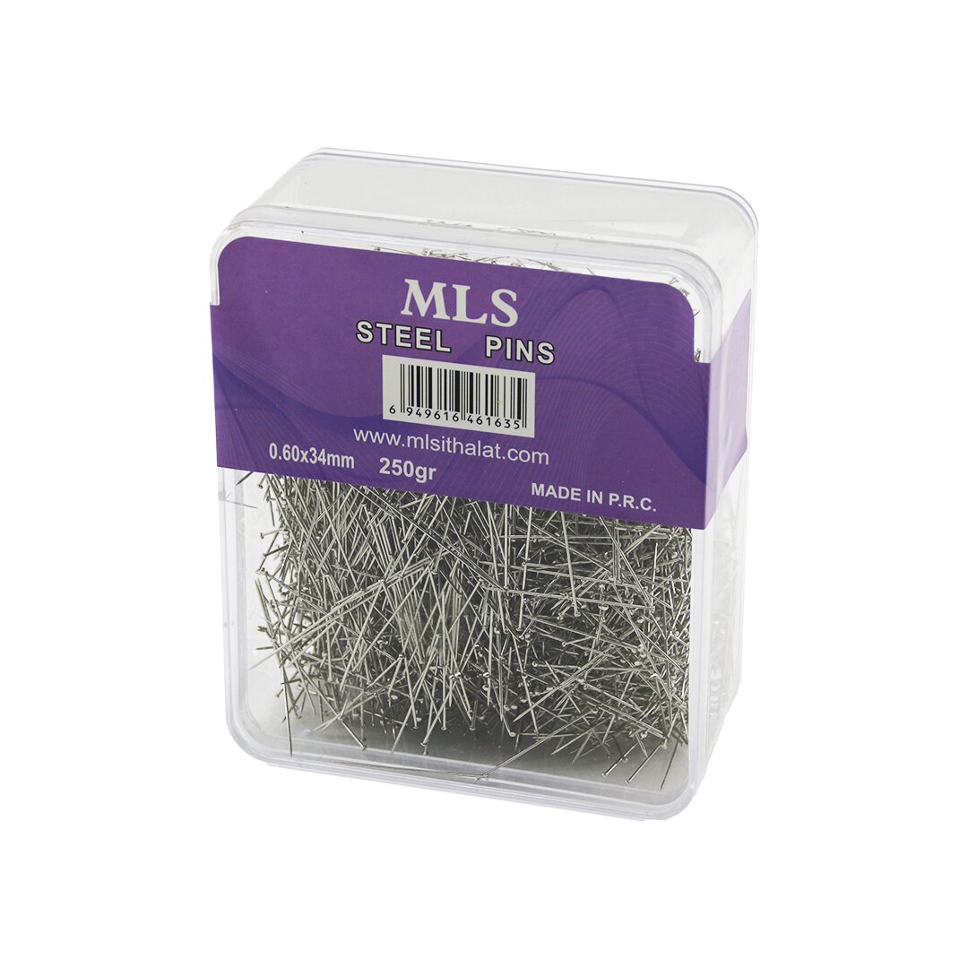 Toplu İğne 0.60x34mm 250 gr Şeffaf Mika Kristal Pls.kutulu Ambalaj