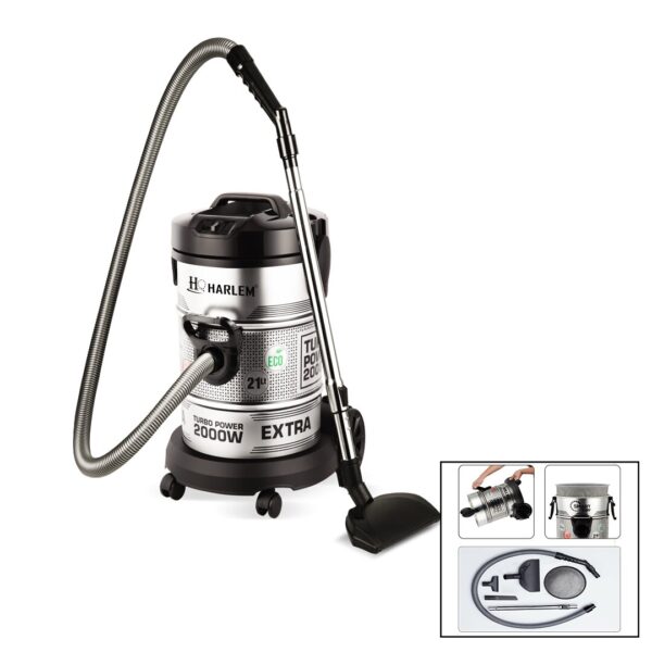 Torbasız - Kuru Vakumlu - Metal Kasa Elektrikli Süpürge 21 lt - 2850 W Hsv-622dvc