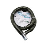 Tüp Anahtarlı Metal Kafa Çelik Motor - Bisiklet Kilit Silindirik Spiral Kilit Siyah Kılıf 22 mm X 100 cm