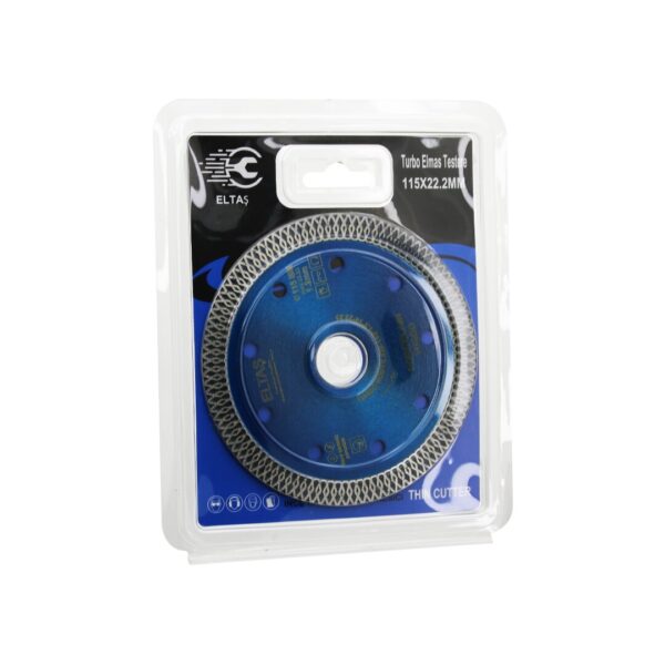 Turbo Elmas Mermer Kesici Disk 115mmx22.2mm İnce Hassas Testere 1.2 mm