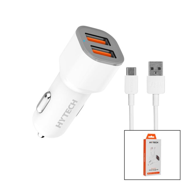 Type-C - Kablolu Oto - Araç Çakmaklık Şarj Başlık Set 15.5 W - 1 m Kablo Hy-X46