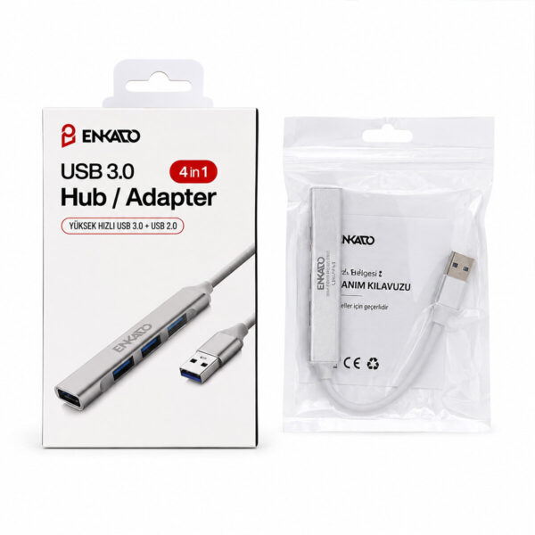 USB 3.0 Giriş 4ın1 USB Çoğaltıcı 4 Anahtarlı Port - Hı-Speed USB 3.0 - USB 2.0 Hub Adaptör Ekd-Uh60