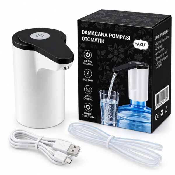 USB Şarjlı - Otomatik Damacana Su Pompası 13782