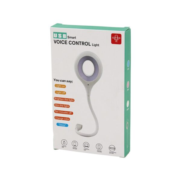 USB Smart Voıce Control Light Sesli Işık Ayarlı Mini Yuvarlak USB 16 Ledli Lamba Akrobat Kollu 2 W 5 V-0.5a