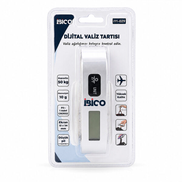 Valiz Model Dijital Valiz Terazi Tartı Kantar Pilli Max - 50 kg Hasassiyet - 10 gr İ11-029