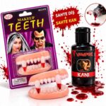 Vampir Takma Diş ve Tiyatro Kanı Seti – 2 Parça