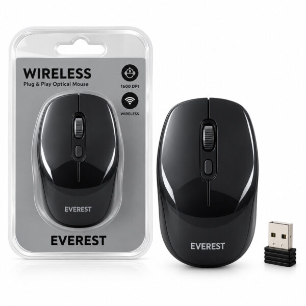 Wıreless - Kablosuz USB Optical Mouse Vakumlu Ambalaj 1600dpı Pilli - 1aa Smw-89