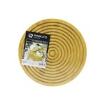 Yuvarlak Çift Taraflı - Düz - Dalgalı Oyuk Kanallı Ahşap Bambu Sunum Tepsi 28 cm