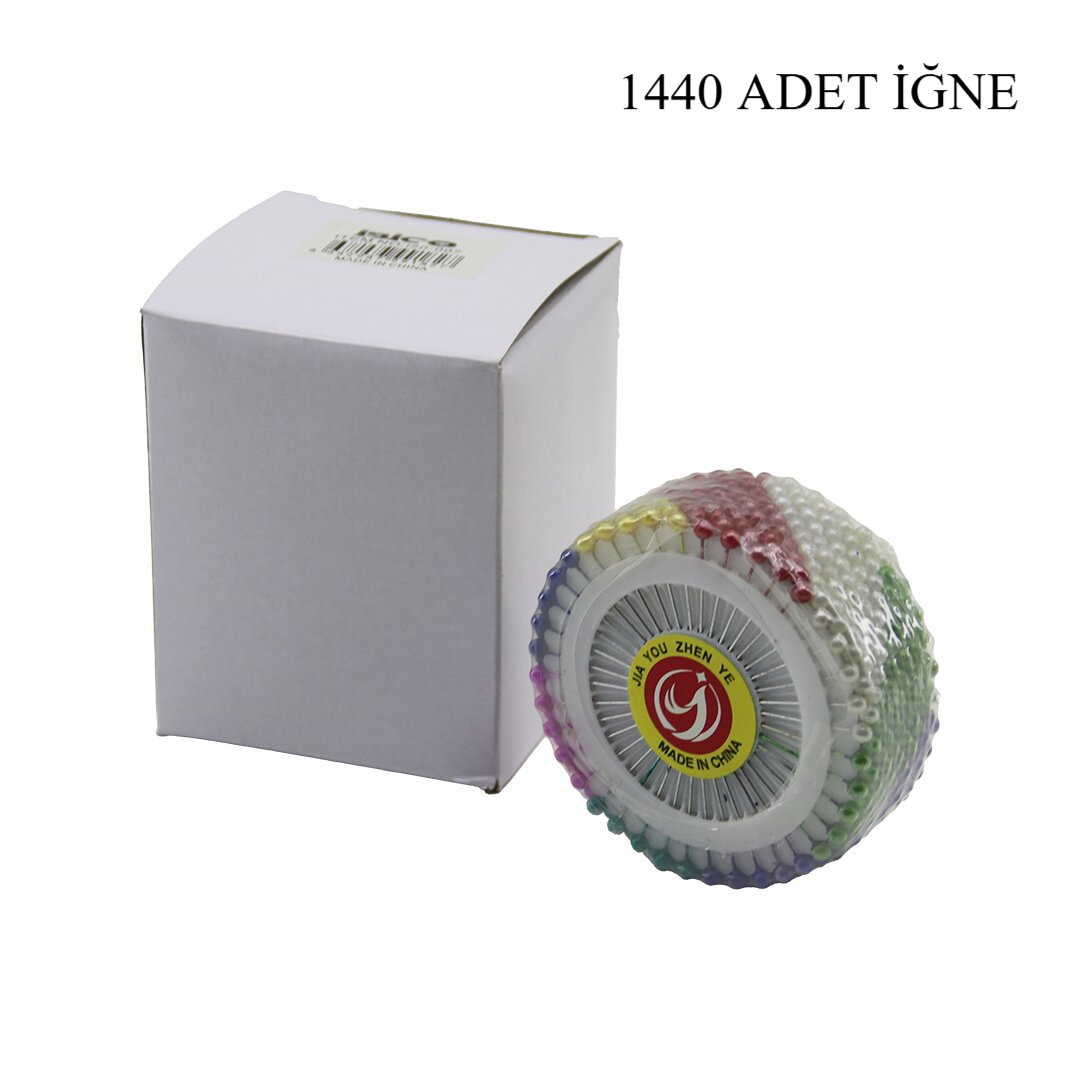 Yuvarlak Disk Standlı 1440 Adet Renkli Toplu Başörtü İğnesi