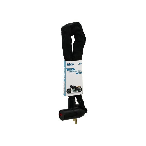 Zincirli Anahtarlı Motor - Bisiklet Kilit Bez Kılıflı Aç-Kapa Kilit Kapak 100 cm